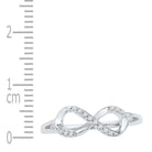 10K White Gold Round Diamond Women's Infinity Designer Ring 1/12 Cttw - Splendid Jewellery