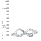 10K White Gold Round Diamond Women's Infinity Designer Ring 1/12 Cttw - Splendid Jewellery