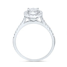 10K White Gold Round Diamond Women's Oval Bridal Wedding Engagement Ring 1/2 Cttw - Splendid Jewellery