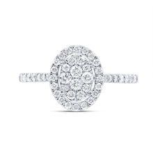 Load image into Gallery viewer, 10K White Gold Round Diamond Women's Oval Bridal Wedding Engagement Ring 1/2 Cttw - Splendid Jewellery