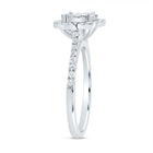 10K White Gold Round Diamond Women's Oval Bridal Wedding Engagement Ring 1/2 Cttw - Splendid Jewellery
