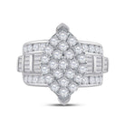 10K White Gold Round Diamond Women's Oval Cluster Bridal Wedding Engagement Ring 3 Cttw - Splendid Jewellery