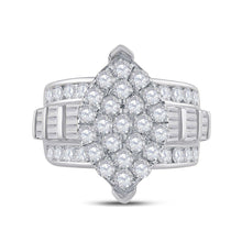Load image into Gallery viewer, 10K White Gold Round Diamond Women's Oval Cluster Bridal Wedding Engagement Ring 3 Cttw - Splendid Jewellery