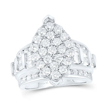 Load image into Gallery viewer, 10K White Gold Round Diamond Women's Oval Cluster Bridal Wedding Engagement Ring 3 Cttw - Splendid Jewellery