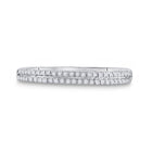 10K White Gold Round Diamond Women's Slender Double Row Band 1/6 Cttw - Splendid Jewellery
