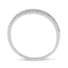 10K White Gold Round Diamond Women's Slender Double Row Band 1/6 Cttw - Splendid Jewellery