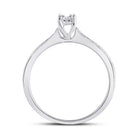 10K White Gold Round Diamond Women's Solitaire Bridal Wedding Engagement Ring 1/10 Cttw - Splendid Jewellery