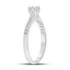 10K White Gold Round Diamond Women's Solitaire Bridal Wedding Engagement Ring 1/10 Cttw - Splendid Jewellery