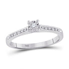 10K White Gold Round Diamond Women's Solitaire Bridal Wedding Engagement Ring 1/10 Cttw - Splendid Jewellery