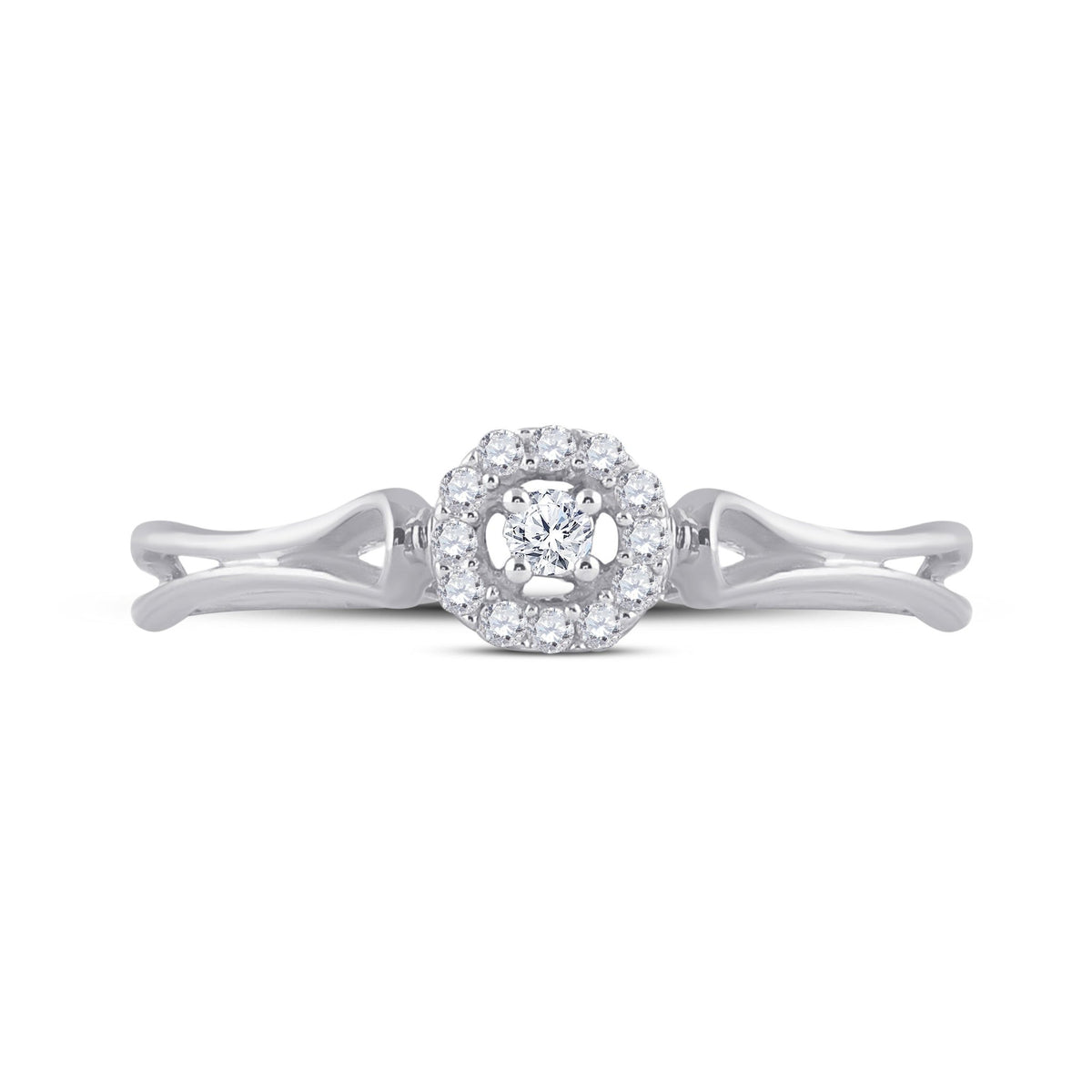 10K White Gold Round Diamond Women's Solitaire Bridal Wedding Engagement Ring 1/10 Cttw - Splendid Jewellery