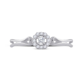 10K White Gold Round Diamond Women's Solitaire Bridal Wedding Engagement Ring 1/10 Cttw - Splendid Jewellery