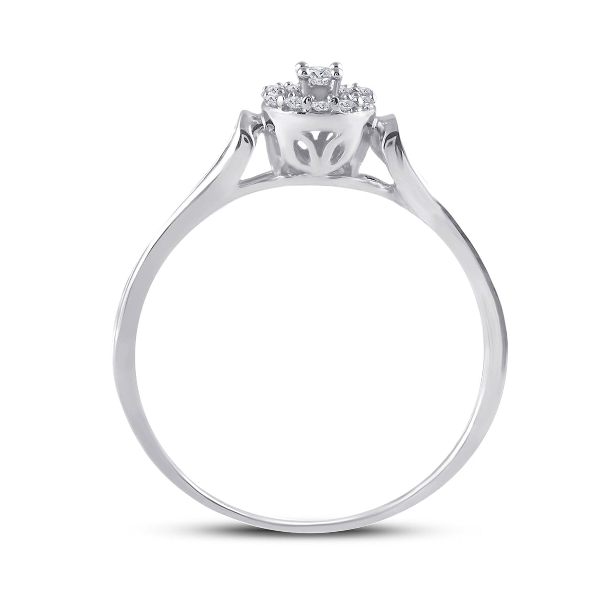 10K White Gold Round Diamond Women's Solitaire Bridal Wedding Engagement Ring 1/10 Cttw - Splendid Jewellery