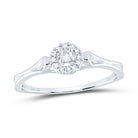 10K White Gold Round Diamond Women's Solitaire Bridal Wedding Engagement Ring 1/10 Cttw - Splendid Jewellery