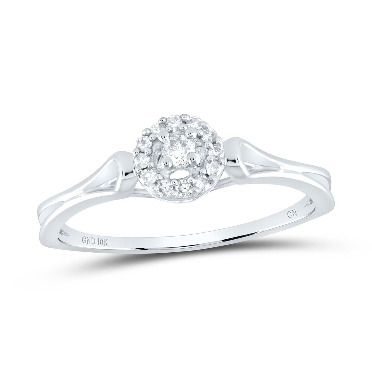 10K White Gold Round Diamond Women's Solitaire Bridal Wedding Engagement Ring 1/10 Cttw - Splendid Jewellery