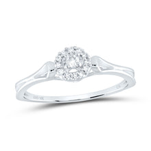 Load image into Gallery viewer, 10K White Gold Round Diamond Women's Solitaire Bridal Wedding Engagement Ring 1/10 Cttw - Splendid Jewellery