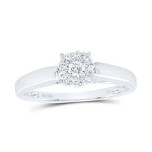Load image into Gallery viewer, 10K White Gold Round Diamond Women's Solitaire Bridal Wedding Engagement Ring 1/5 Cttw - Splendid Jewellery