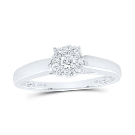 10K White Gold Round Diamond Women's Solitaire Bridal Wedding Engagement Ring 1/5 Cttw - Splendid Jewellery