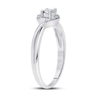 10K White Gold Round Diamond Women's Solitaire Promise Bridal Ring 1/10 Cttw - Splendid Jewellery
