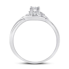Load image into Gallery viewer, 10K White Gold Round Diamond Women's Solitaire Promise Bridal Ring 1/10 Cttw - Splendid Jewellery