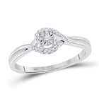 10K White Gold Round Diamond Women's Solitaire Promise Bridal Ring 1/10 Cttw - Splendid Jewellery
