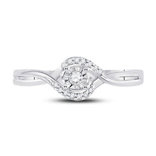 Load image into Gallery viewer, 10K White Gold Round Diamond Women's Solitaire Promise Bridal Ring 1/10 Cttw - Splendid Jewellery