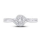 10K White Gold Round Diamond Women's Solitaire Promise Bridal Ring 1/10 Cttw - Splendid Jewellery
