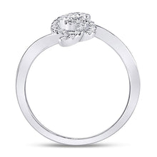 Load image into Gallery viewer, 10K White Gold Round Diamond Women's Treble Clef Music Note Designer Ring 1/6 Cttw - Splendid Jewellery