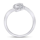 10K White Gold Round Diamond Women's Treble Clef Music Note Designer Ring 1/6 Cttw - Splendid Jewellery