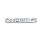 10K White Gold Round Diamond Women's Wedding Band Ring 1/10 Cttw - Splendid Jewellery