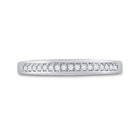 10K White Gold Round Diamond Women's Wedding Band Ring 1/10 Cttw - Splendid Jewellery