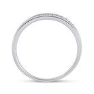 10K White Gold Round Diamond Women's Wedding Band Ring 1/10 Cttw - Splendid Jewellery