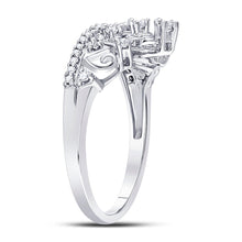Load image into Gallery viewer, 10K White Gold Round Diamond Women's Women's Crown Tiara Cocktail Band 1/5 Cttw - Splendid Jewellery