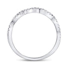10K White Gold Round Diamond Women's Woven Twist Stackable Band Ring 1/4 Cttw - Splendid Jewellery