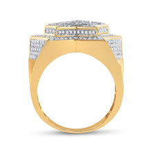 Load image into Gallery viewer, 10K Yellow Gold Baguette Diamond Mens Baguette Statement Star Ring 1 - 1 1/4 Cttw - Splendid Jewellery