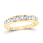 10K Yellow Gold Baguette Diamond Wedding Anniversary Band 1/2 Cttw - Splendid Jewellery