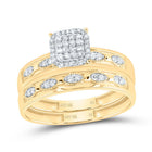 10K Yellow Gold Diamond Ascher Trio Ring Set 1/3 Cttw - Splendid Jewellery