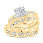 10K Yellow Gold Diamond Ascher Trio Ring Set 1/3 Cttw - Splendid Jewellery