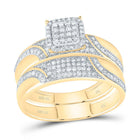 10K Yellow Gold Diamond Ascher Trio Ring Set 5/8 Cttw - Splendid Jewellery