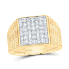 10K Yellow Gold Diamond Baguette Men's Ring 1 Cttw - Splendid Jewellery