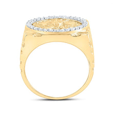 Load image into Gallery viewer, 10K Yellow Gold Diamond Centenario Men's Ring 5/8 Cttw - Splendid Jewellery