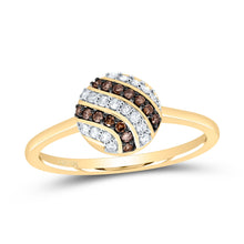 Load image into Gallery viewer, 10K Yellow Gold Diamond Cognac Ring 1/5 Cttw - Splendid Jewellery