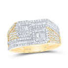 10K Yellow Gold Diamond Component Men's Ring 1 Cttw - Splendid Jewellery