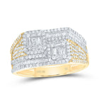 10K Yellow Gold Diamond Component Men's Ring 1 Cttw - Splendid Jewellery