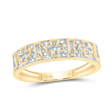 Load image into Gallery viewer, 10K Yellow Gold Diamond Crome Cross Men's Ring 1/2 Cttw - Splendid Jewellery