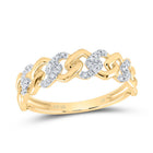 10K Yellow Gold Diamond Cuban Fashion Trio Ring Set 1/2 Cttw - Splendid Jewellery