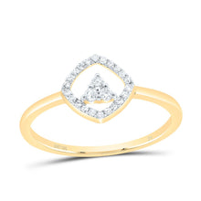 Load image into Gallery viewer, 10K Yellow Gold Diamond Cushion Ring 1/8 Cttw - Splendid Jewellery