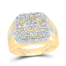 Load image into Gallery viewer, 10K Yellow Gold Diamond Cusion Men's Ring 1 1/5 Cttw - Splendid Jewellery