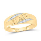 10K Yellow Gold Diamond Dad Men Ring 1/12 Cttw - Splendid Jewellery
