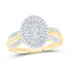 10K Yellow Gold Diamond Designer Ring 1/2 Cttw - Splendid Jewellery