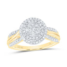10K Yellow Gold Diamond Designer Ring 1/2 Cttw - Splendid Jewellery